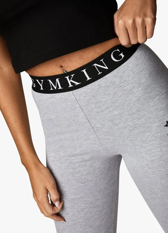 Gym King Leggings Women Linear Tape Legging 8211 Grey Marl