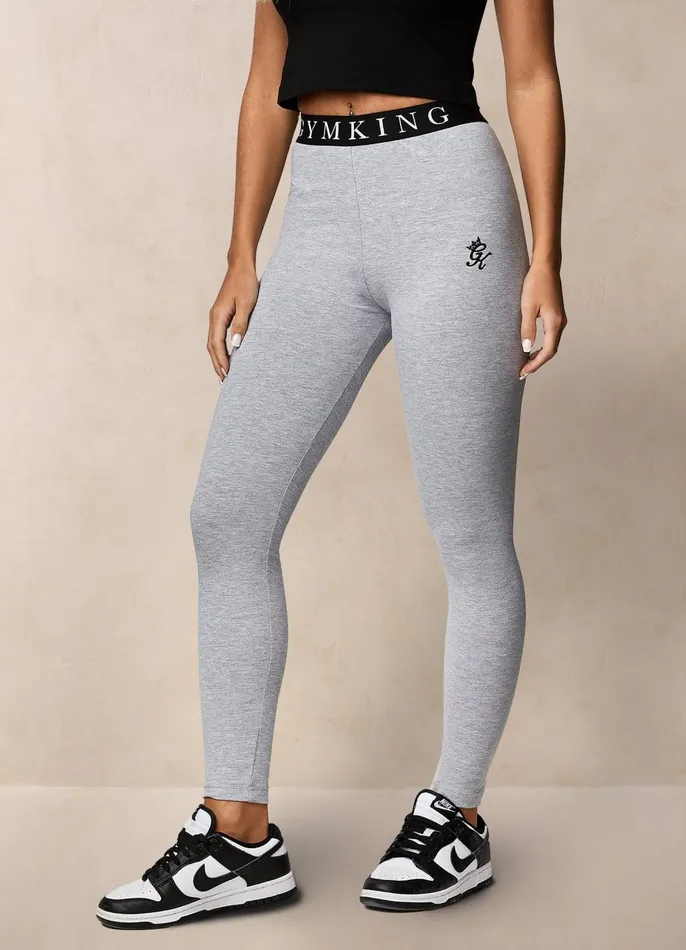 Gym King Leggings Women Linear Tape Legging 8211 Grey Marl