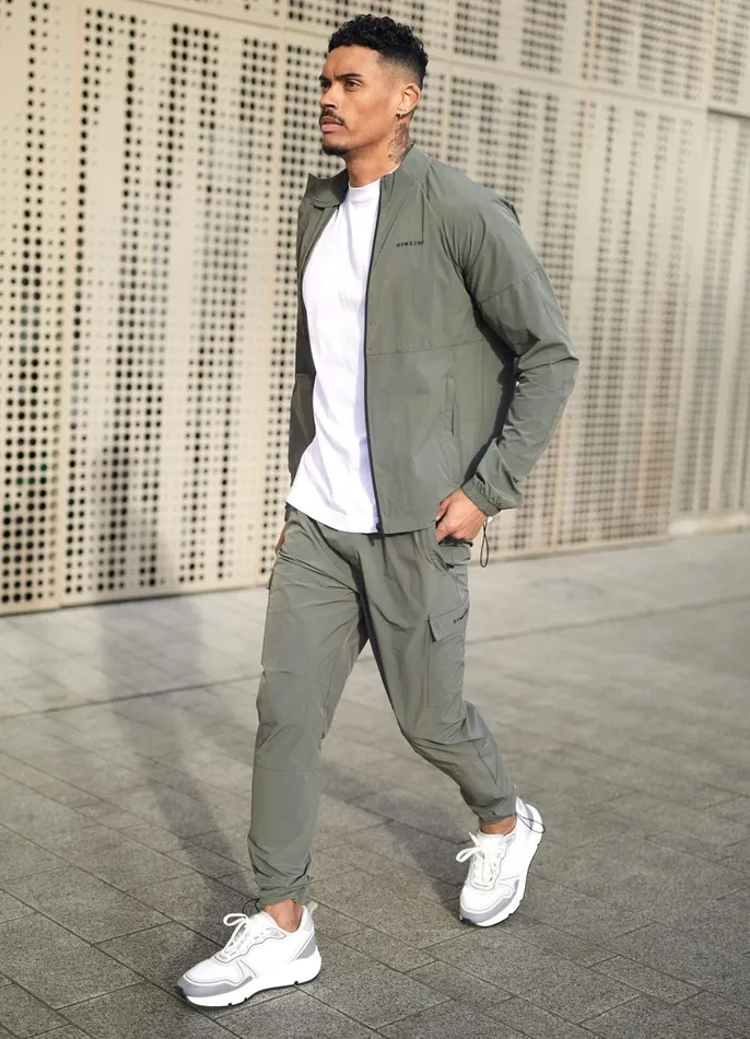 Gym King Outerwear Men Utility Woven Bomber 8211 Olive