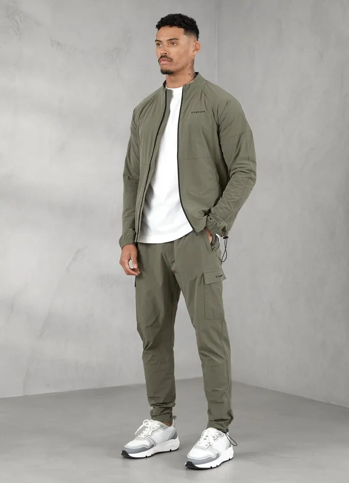 Gym King Outerwear Men Utility Woven Bomber 8211 Olive