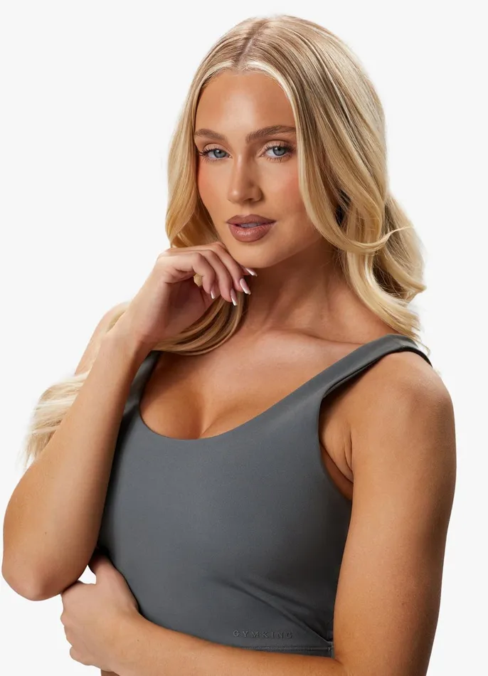 Gym King Sports Bras Women Peach Luxe Tank 8211 Dark Sage Luxe