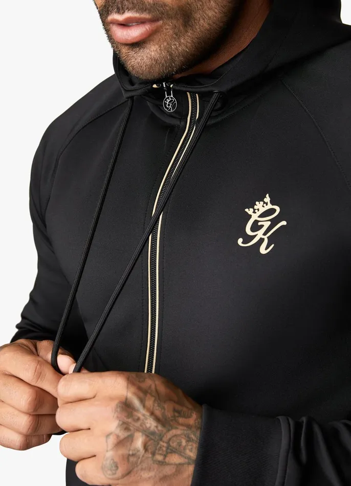 Gym King Sweatshirts and Hoodies Men Full Zip Poly Hood 8211 BlackGold