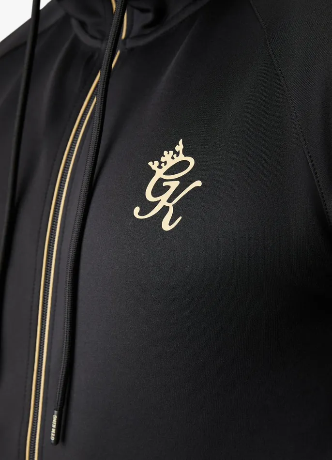 Gym King Sweatshirts and Hoodies Men Full Zip Poly Hood 8211 BlackGold