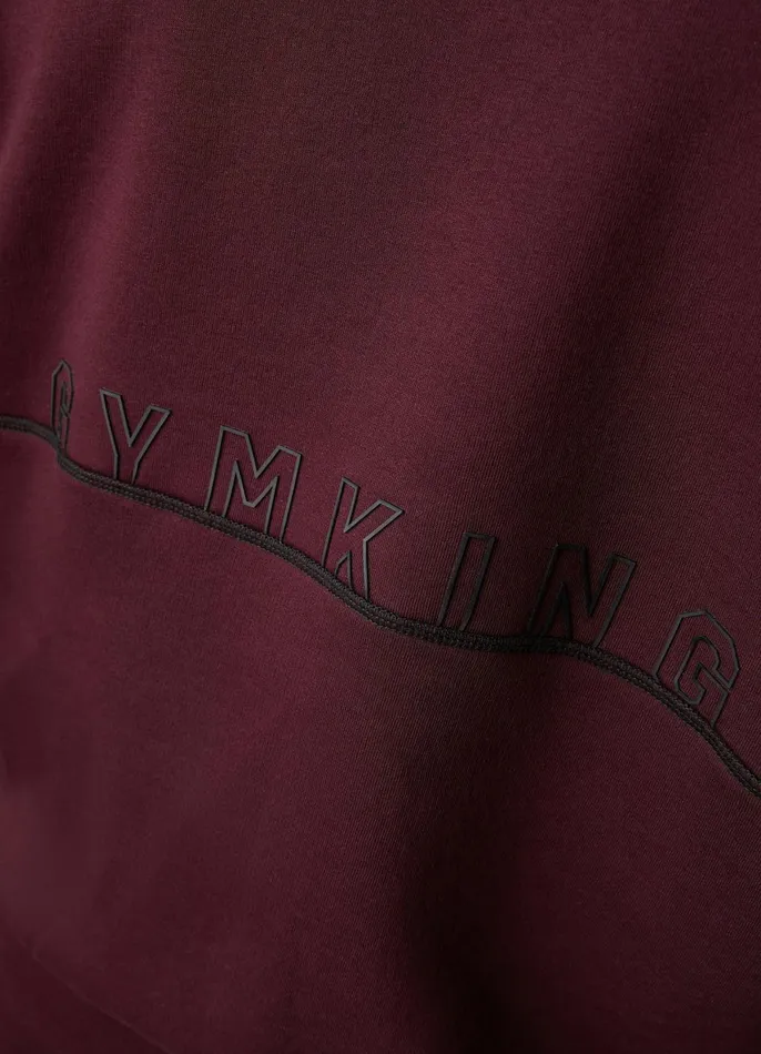 Gym King Sweatshirts and Hoodies Men Outline Print Sweatshirt 8211 Burgundy