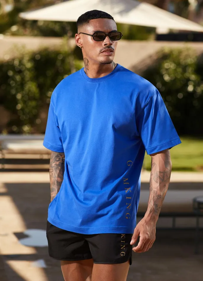 Gym King TShirts Men Blaze Jersey Tee 8211 Sonic Blue
