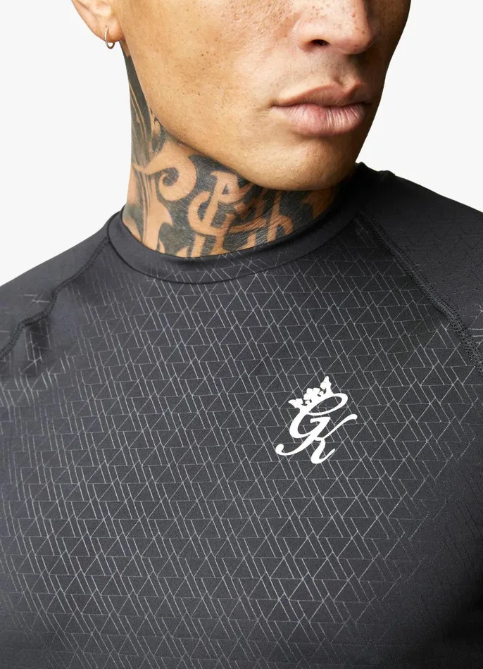 Gym King TShirts Men Debossed Energy Tee Black