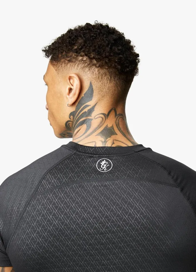 Gym King TShirts Men Debossed Energy Tee Black