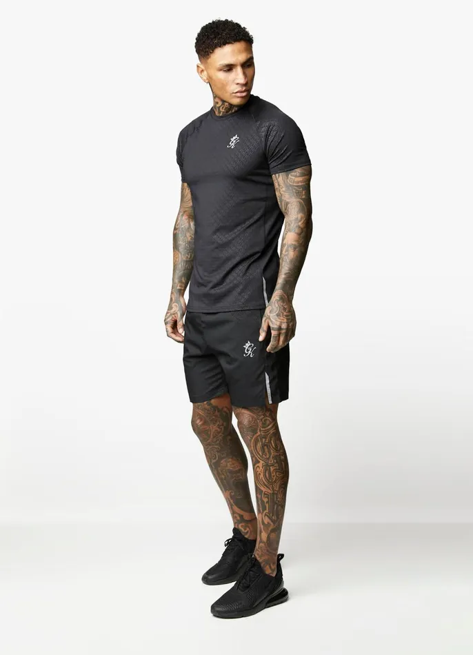 Gym King TShirts Men Debossed Energy Tee Black