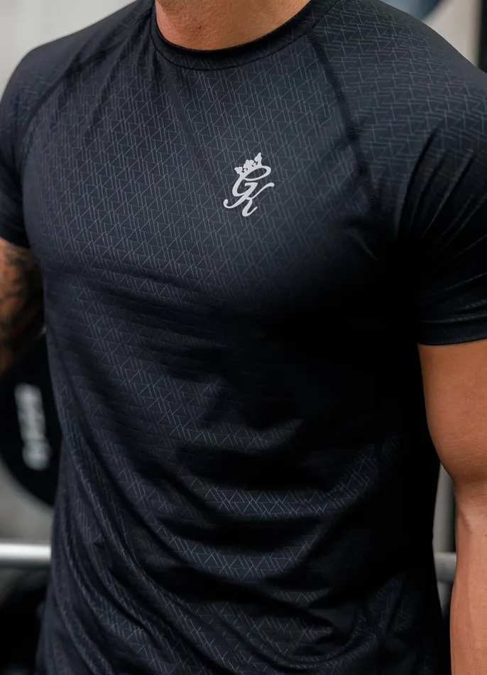 Gym King TShirts Men Debossed Energy Tee Black