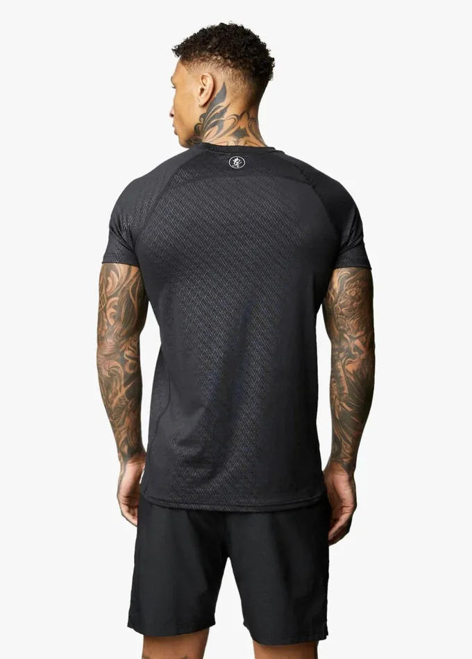 Gym King TShirts Men Debossed Energy Tee Black