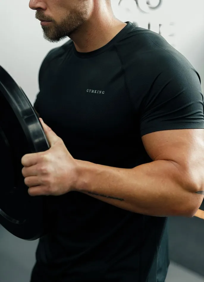 Gym King TShirts Men Energy Linear Tee 8211 Black