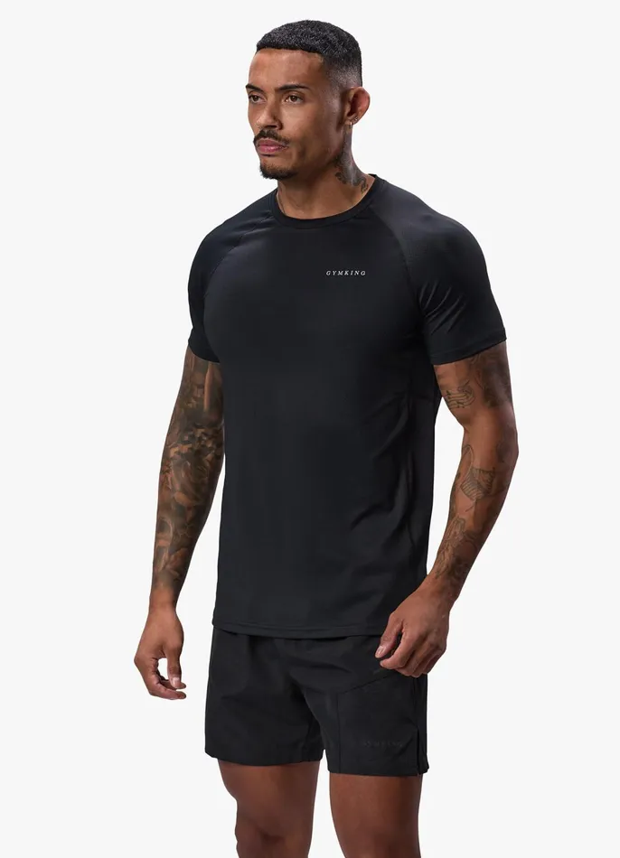 Gym King TShirts Men Energy Linear Tee 8211 Black