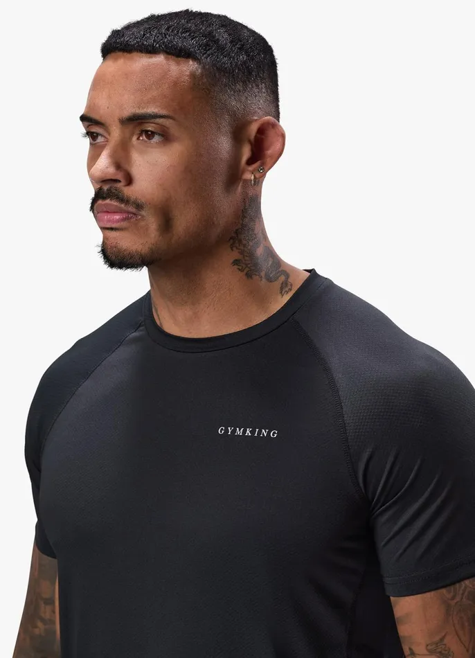 Gym King TShirts Men Energy Linear Tee 8211 Black