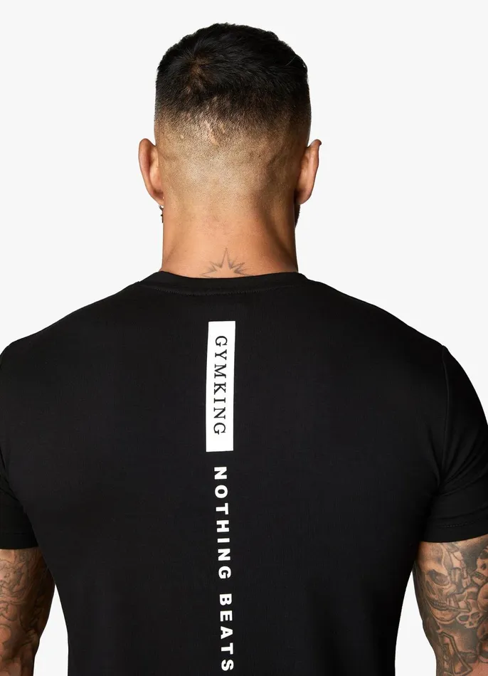 Gym King TShirts Men Nothing Beats Belief Tee 8211 BlackWhite