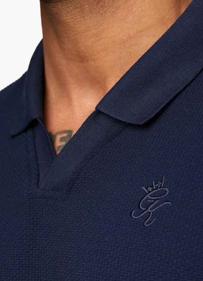 Gym King TShirts Men Signature Texture Polo 8211 Navy