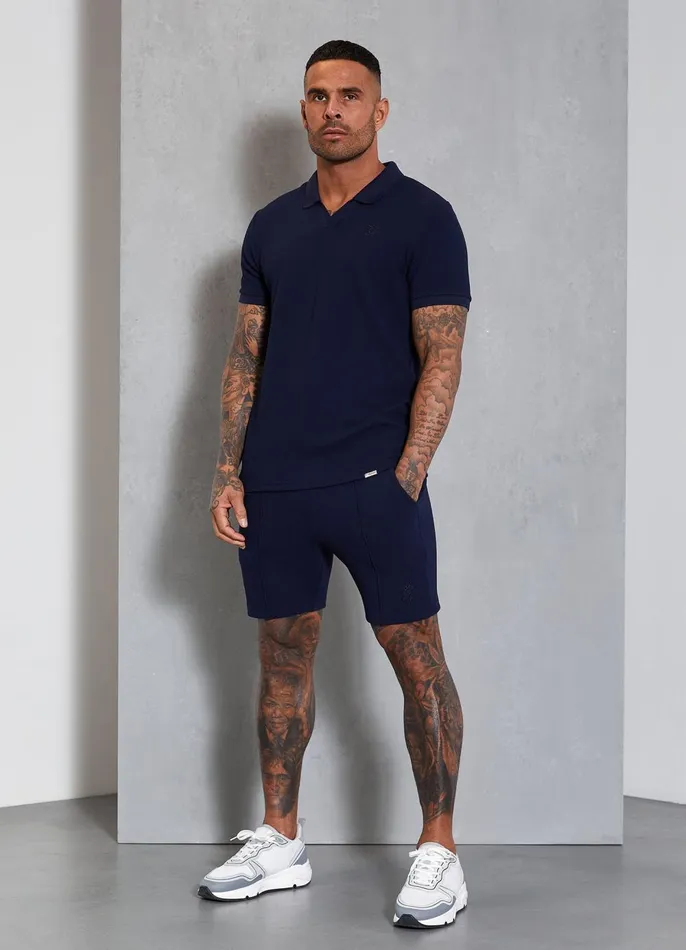 Gym King TShirts Men Signature Texture Polo 8211 Navy