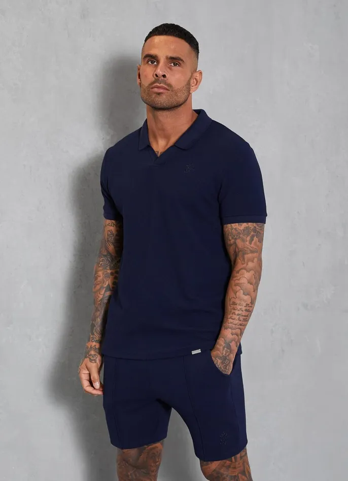 Gym King TShirts Men Signature Texture Polo 8211 Navy