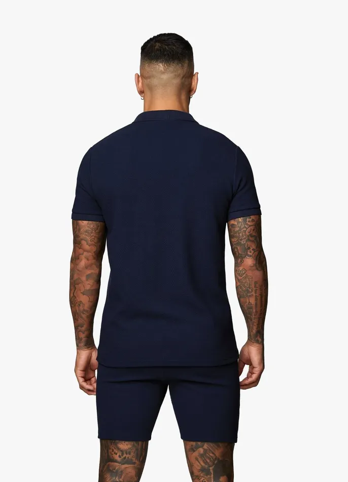 Gym King TShirts Men Signature Texture Polo 8211 Navy