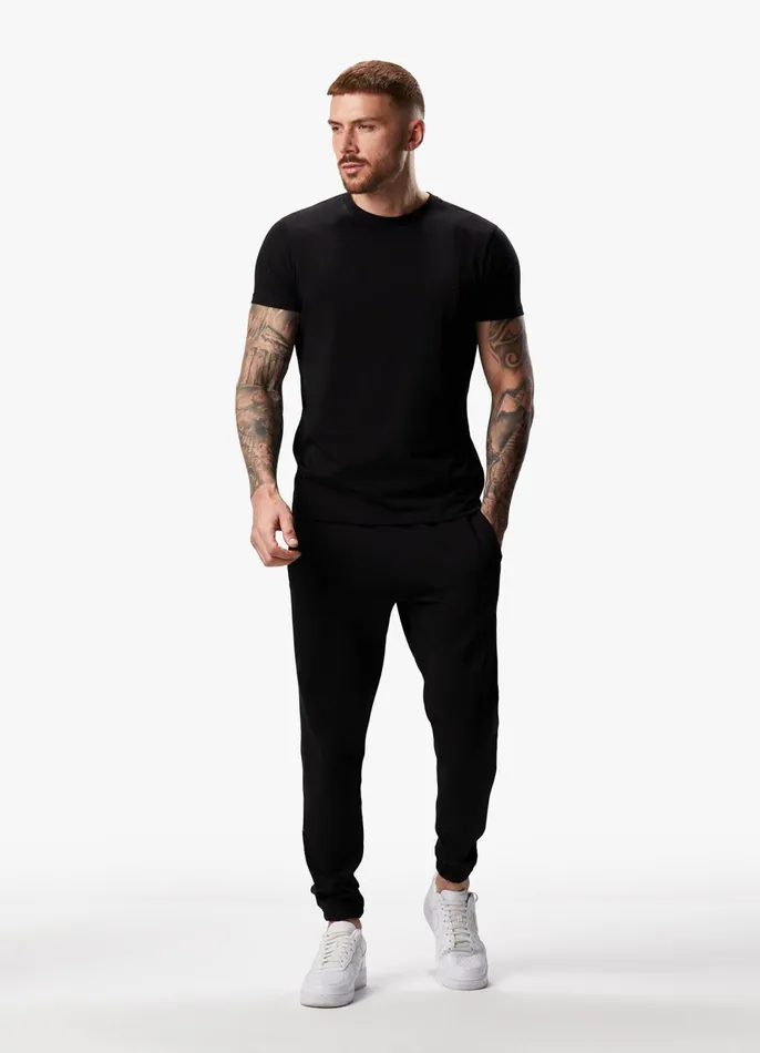 Gym King TShirts Men Split Linear Tee 8211 Black