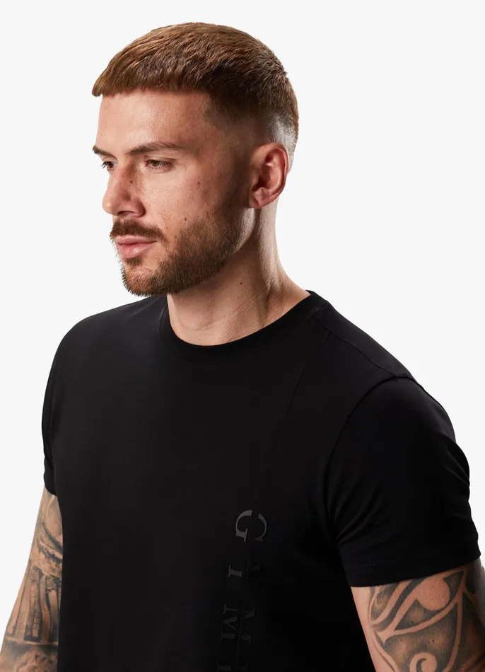 Gym King TShirts Men Split Linear Tee 8211 Black