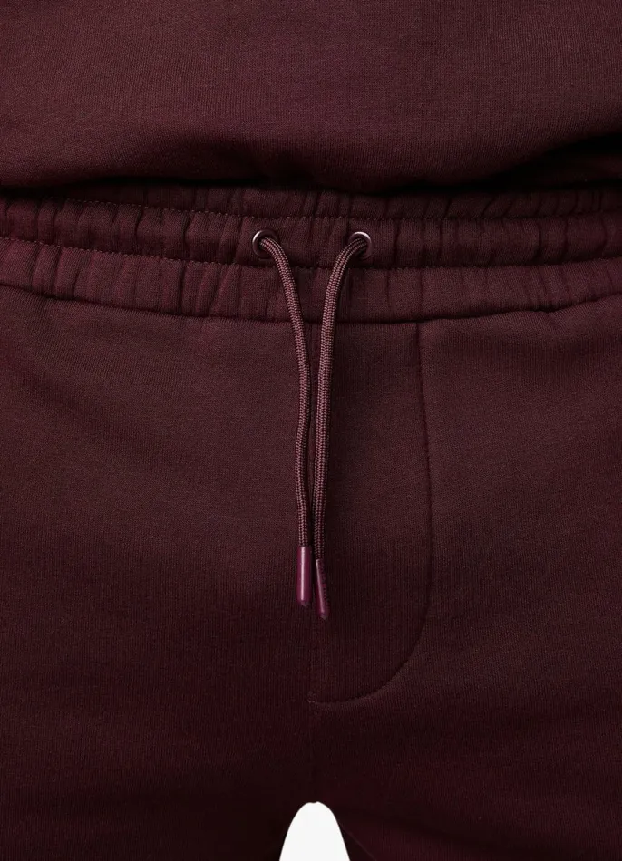 Gym King Tracksuit Bottoms Men Outline Print Jogger 8211 Burgundy