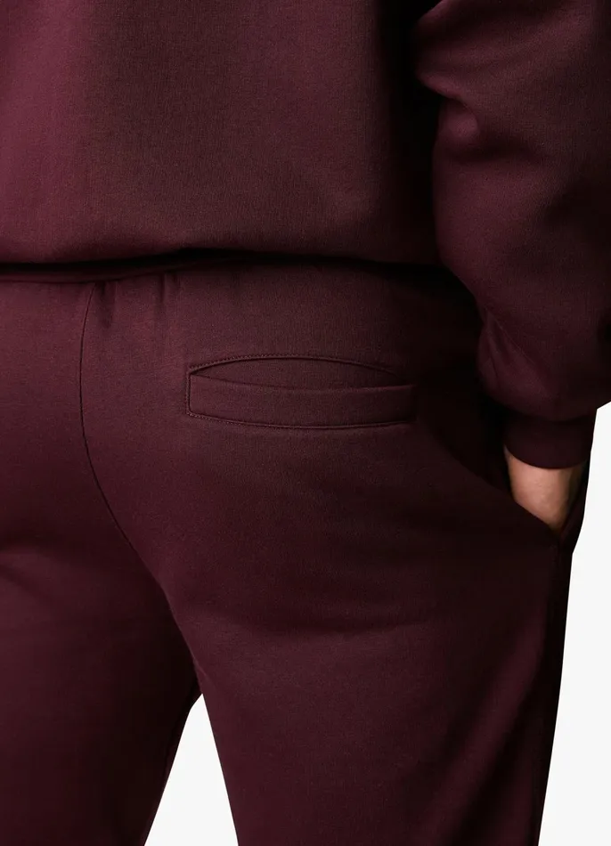 Gym King Tracksuit Bottoms Men Outline Print Jogger 8211 Burgundy