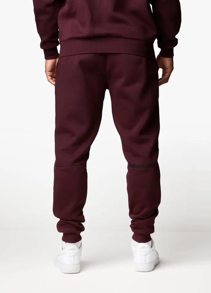Gym King Tracksuit Bottoms Men Outline Print Jogger 8211 Burgundy