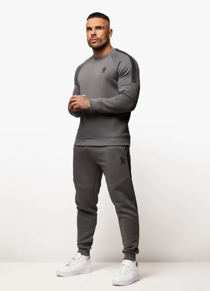 Gym King Tracksuit Bottoms Men Premium Taped Jogger 8211 Grey