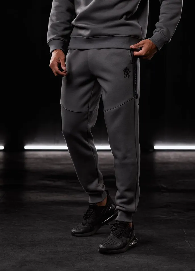 Gym King Tracksuit Bottoms Men Premium Taped Jogger 8211 Grey