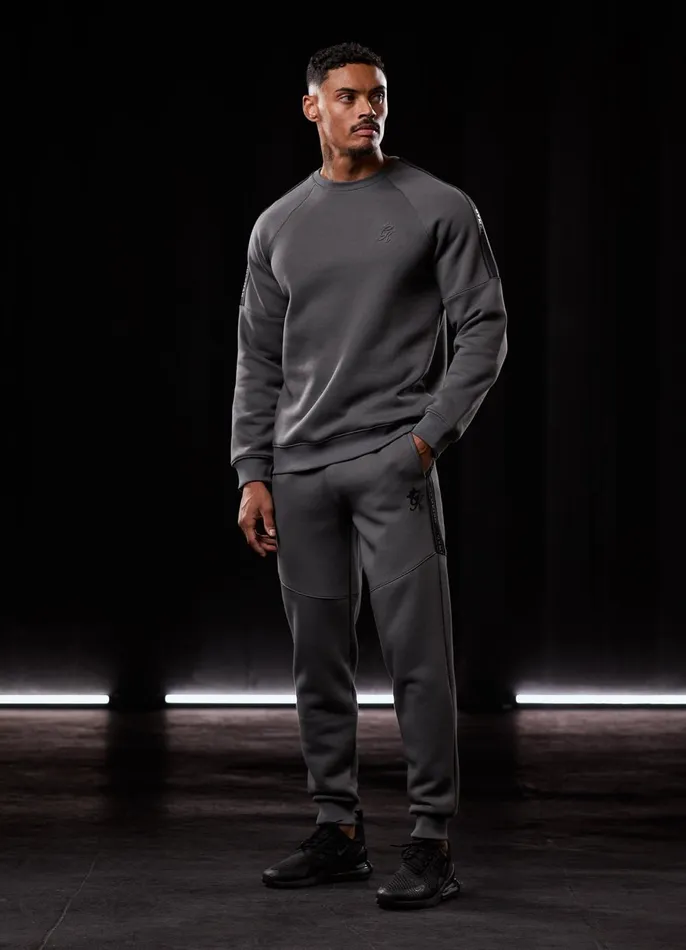 Gym King Tracksuit Bottoms Men Premium Taped Jogger 8211 Grey
