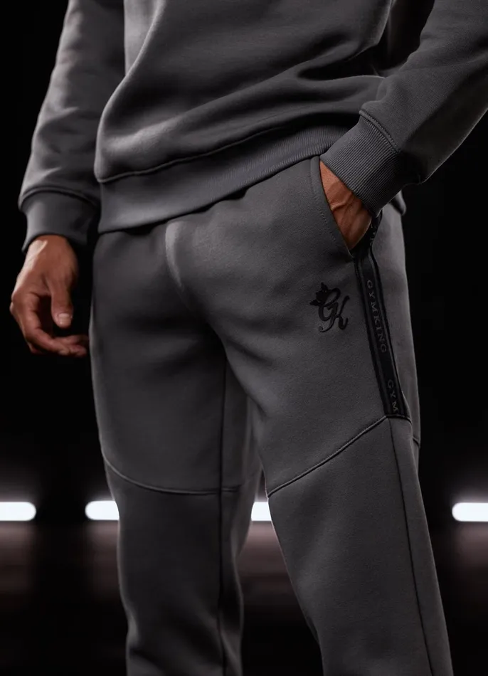 Gym King Tracksuit Bottoms Men Premium Taped Jogger 8211 Grey