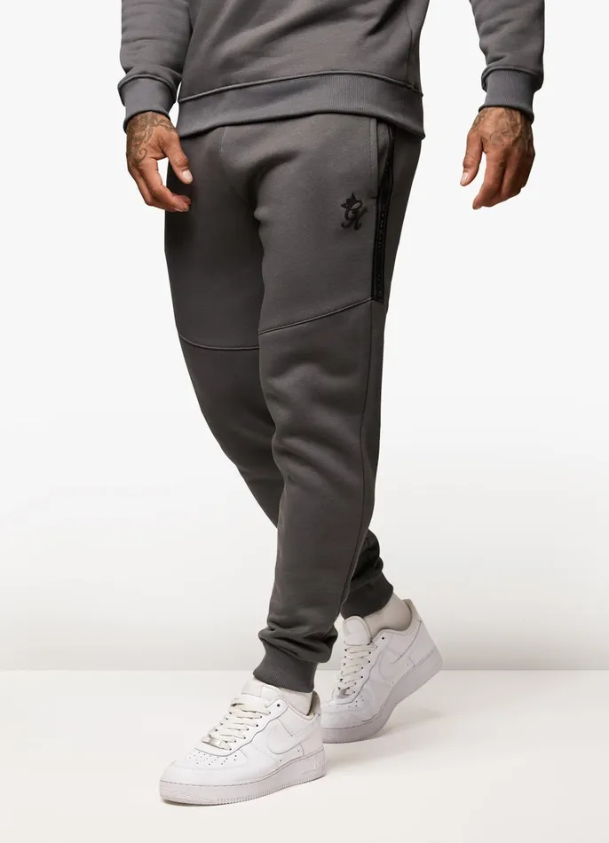 Gym King Tracksuit Bottoms Men Premium Taped Jogger 8211 Grey