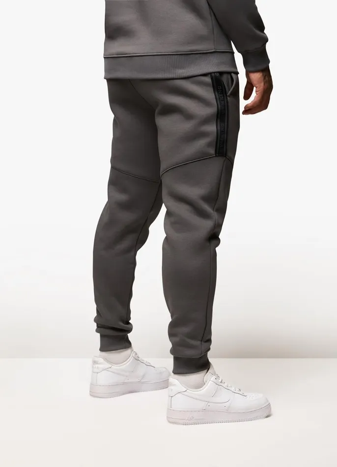 Gym King Tracksuit Bottoms Men Premium Taped Jogger 8211 Grey