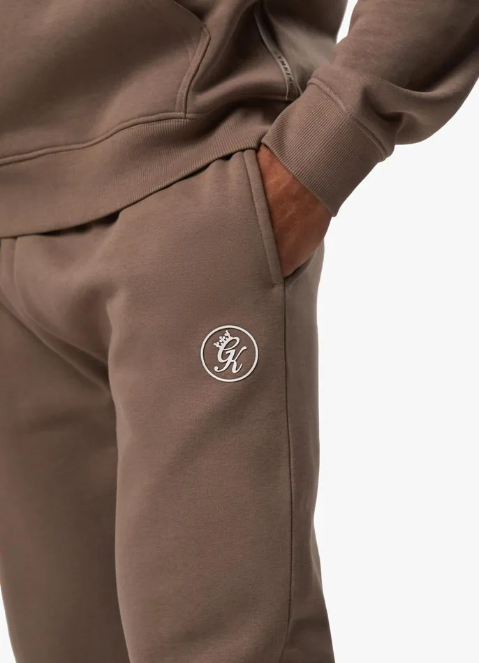 Gym King Tracksuit Bottoms Men Pro Logo Jogger 8211 Dark Taupe