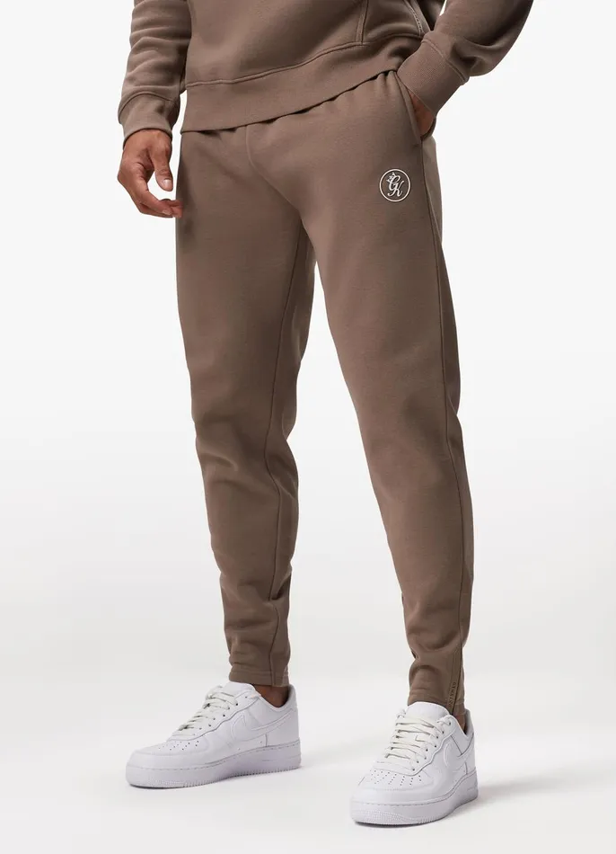 Gym King Tracksuit Bottoms Men Pro Logo Jogger 8211 Dark Taupe