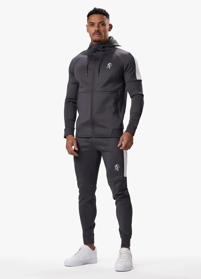 Gym King Tracksuit Tops Men Core Plus Poly FZ Hood 8211 Graphite