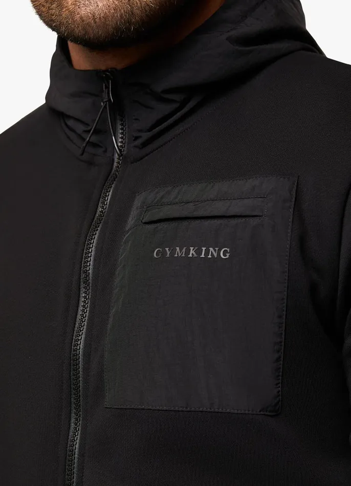 Gym King Tracksuit Tops Men Eclipse FZ Hood 8211 Black