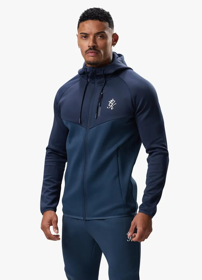 Gym King Tracksuit Tops Men Precision FZ Hood 8211 Twilight BlueStorm Blue