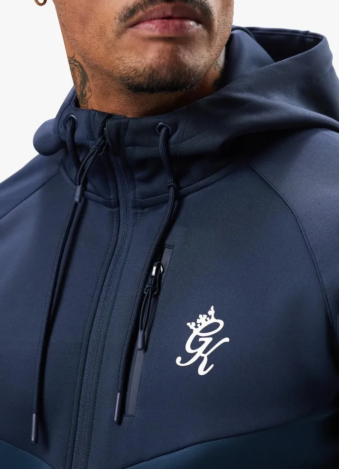 Gym King Tracksuit Tops Men Precision FZ Hood 8211 Twilight BlueStorm Blue