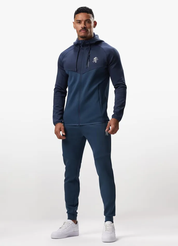 Gym King Tracksuit Tops Men Precision FZ Hood 8211 Twilight BlueStorm Blue