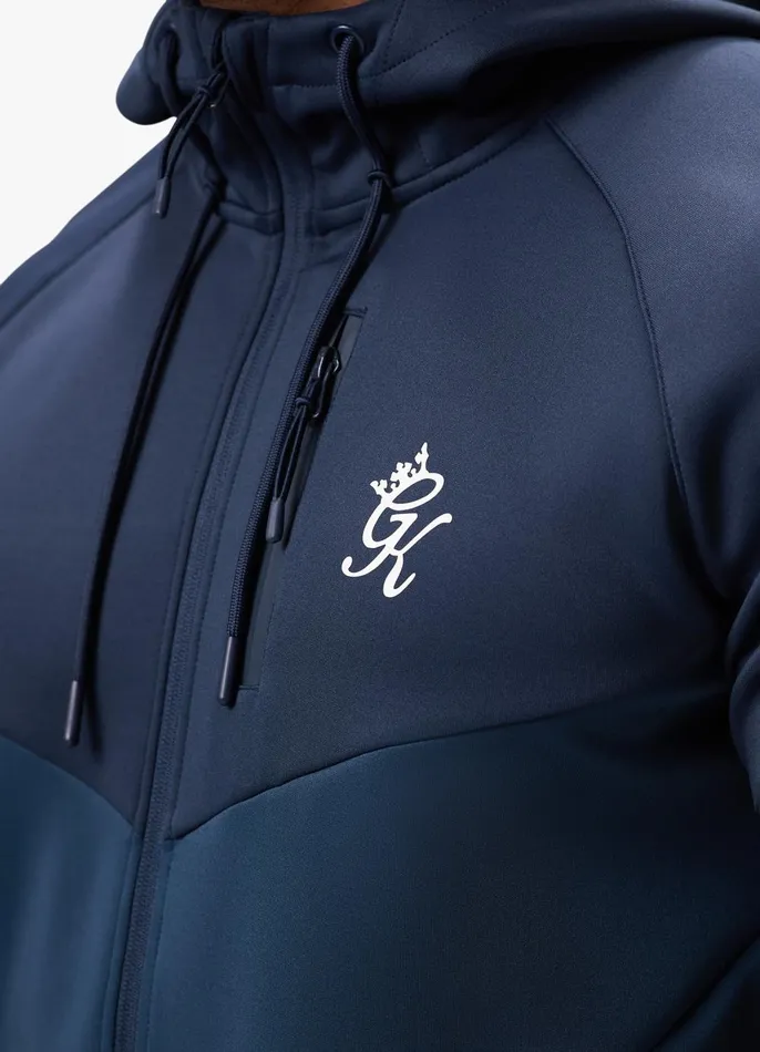 Gym King Tracksuit Tops Men Precision FZ Hood 8211 Twilight BlueStorm Blue