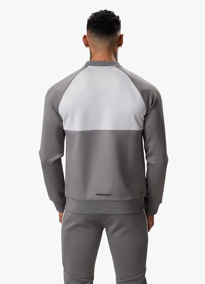 Gym King Tracksuit Tops Men Taped Core Plus Jacket 8211 SteelSilver Grey