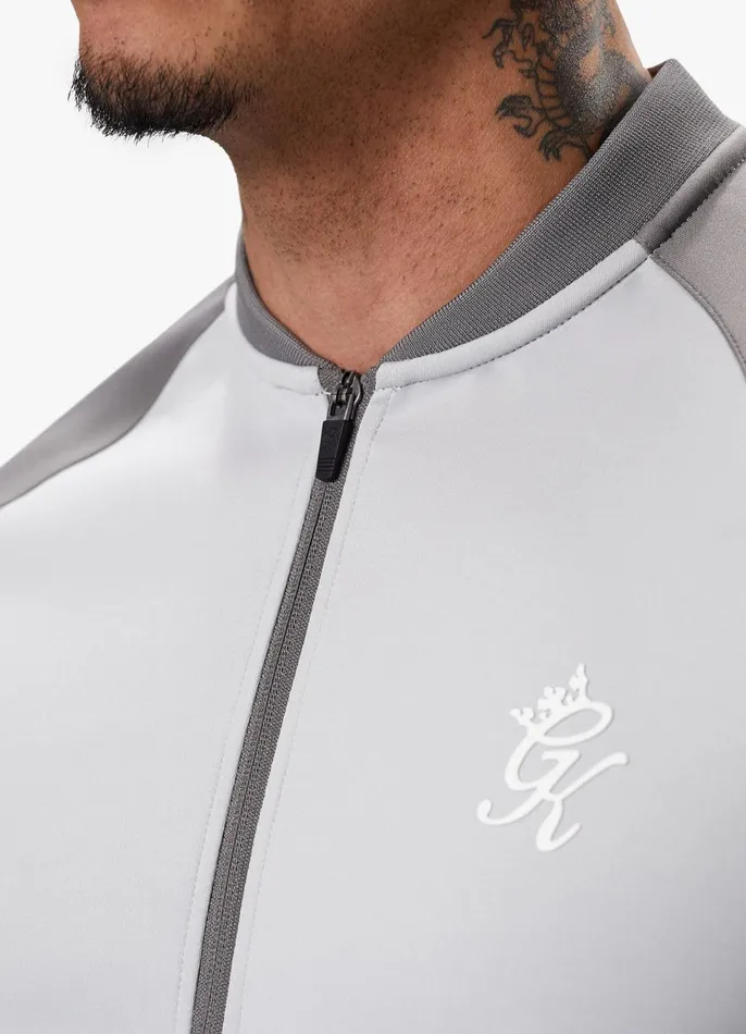 Gym King Tracksuit Tops Men Taped Core Plus Jacket 8211 SteelSilver Grey