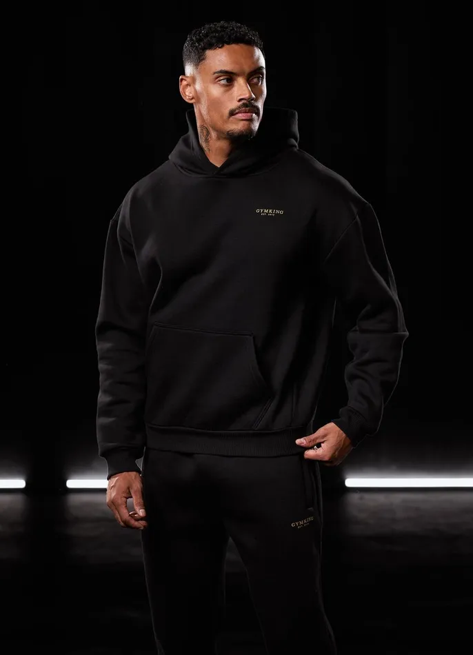 Gym King Tracksuits Men Established Tracksuit 8211 BlackGold