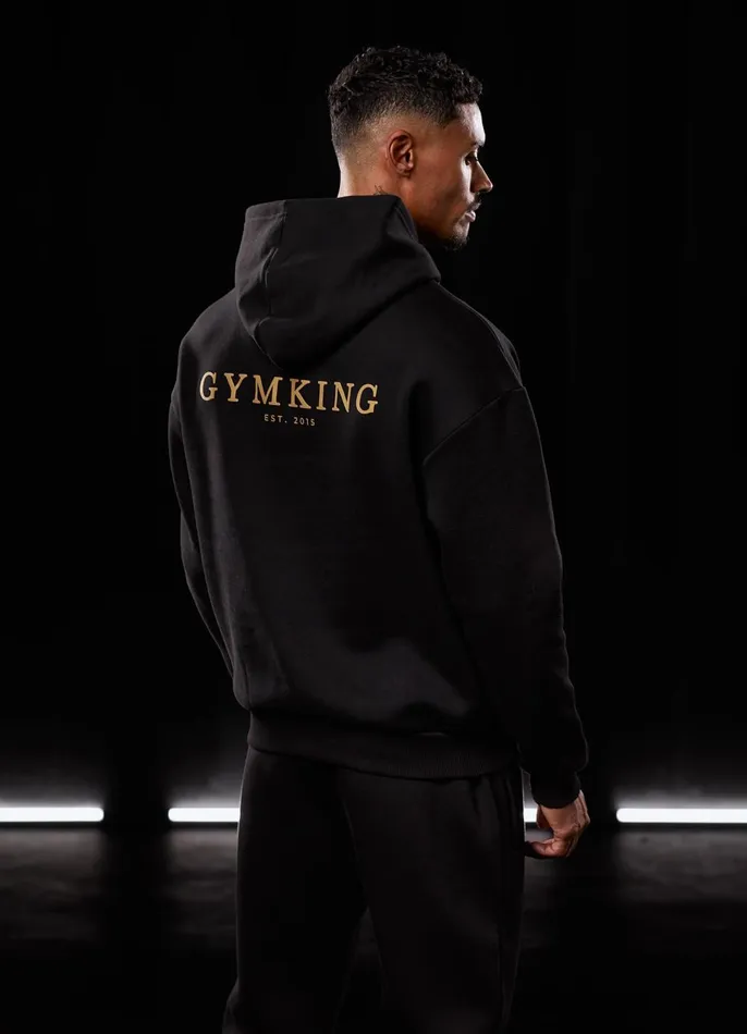 Gym King Tracksuits Men Established Tracksuit 8211 BlackGold