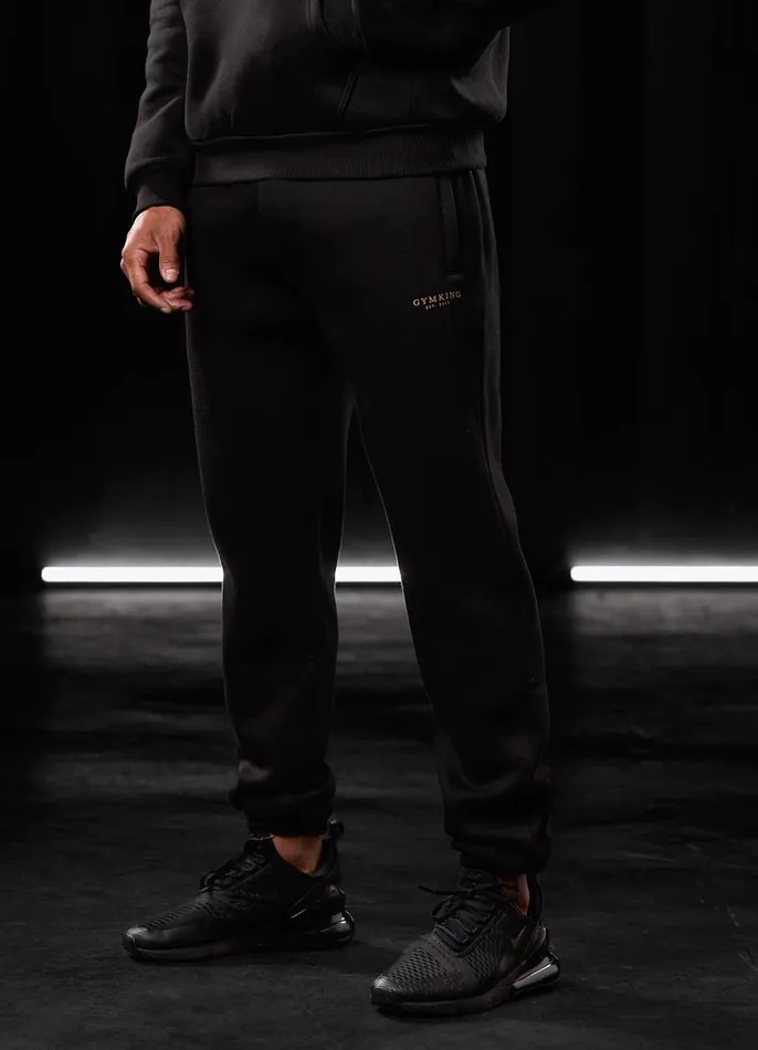 Gym King Tracksuits Men Established Tracksuit 8211 BlackGold