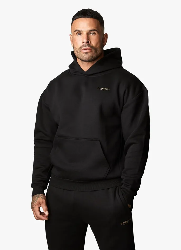 Gym King Tracksuits Men Established Tracksuit 8211 BlackGold