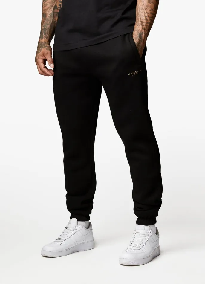 Gym King Tracksuits Men Established Tracksuit 8211 BlackGold