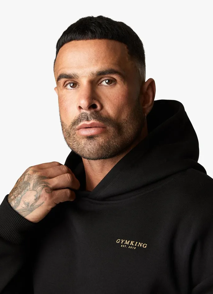 Gym King Tracksuits Men Established Tracksuit 8211 BlackGold