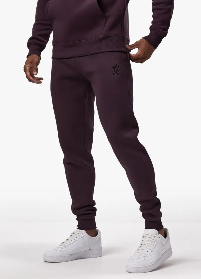 Gym King Tracksuits Men Fundamental Crew Tracksuit 8211 Deep Plum